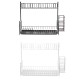 Dish Drainer Kitchen Drying Drain Shelf Sink Holder Cup Bowl Storage Home Basket Stand