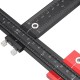Aluminum Alloy Cabinet Hardware Jig Fixture 4MM+5MM Punching Locator Woodworking Drill Positioning Guide T-ruler