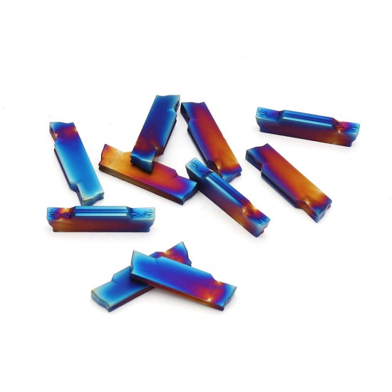 10pcs HRC45 Blue Nano MGMN300-M 3mm Carbide Insert for MGEHR/MGIVR Turning Tool Holder