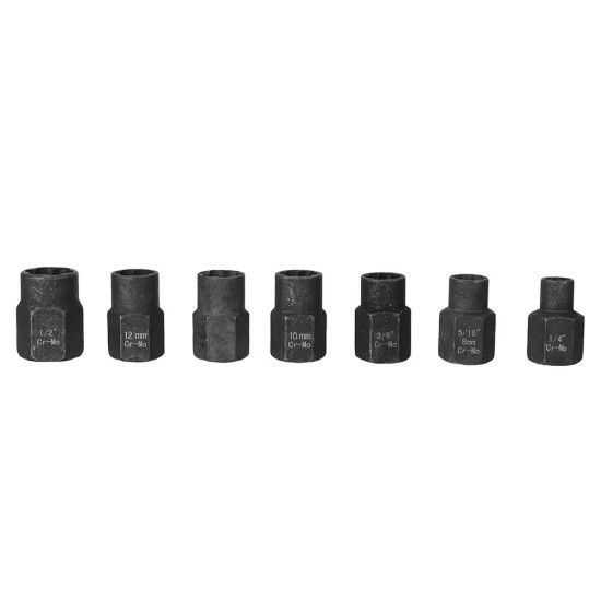 13pcs Impact Damaged Bolt Nut Screw Remover Extractor Socket Tool Kit Removal Set Bolt Nut Screw Removal Socket Wrench