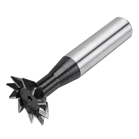 45 Degree 10-35mm Dovetail Groove HSS Straight Shank Slot Milling Cutter End Mill CNC Bit