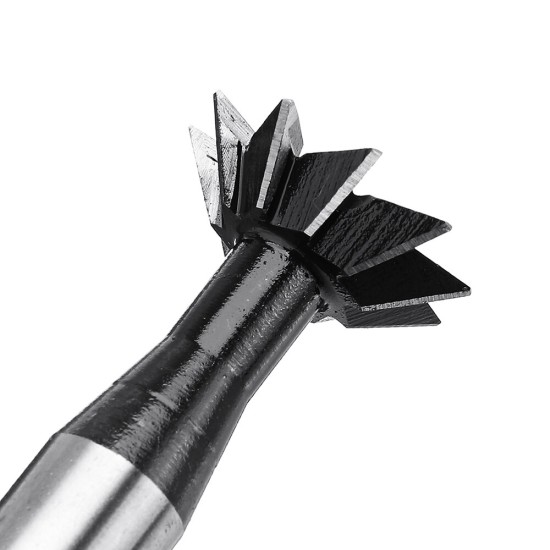 45 Degree 10-35mm Dovetail Groove HSS Straight Shank Slot Milling Cutter End Mill CNC Bit