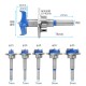 5Pcs Forstner Drill Bit Set 15 20 25 30 35mm Wood Auger Cutter Hex Wrench Woodworking Hole Saw For Power Tools Blue