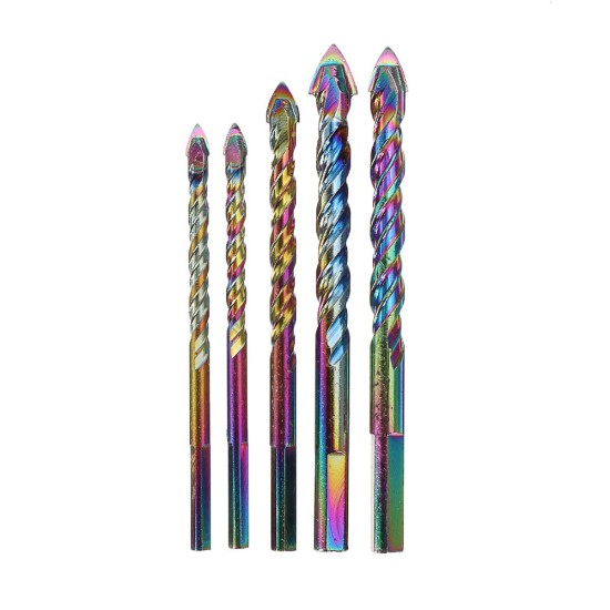 6-12mm Colorful Triangular Ceramic Tile Drill Bit 6/8/10/12mm Glass Drill Tool for Glass Wood Tiles Marble