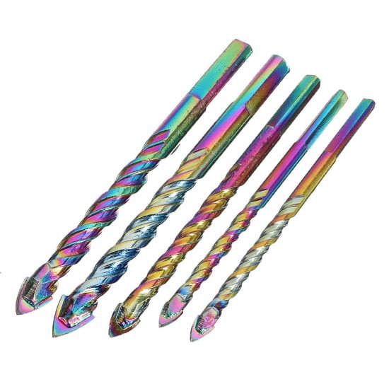 6-12mm Colorful Triangular Ceramic Tile Drill Bit 6/8/10/12mm Glass Drill Tool for Glass Wood Tiles Marble