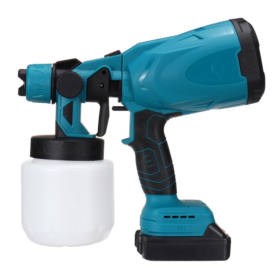 800mL Red/Blue Suction Type Cordless Paint Sprayer Electric Paint Woodworking Spray Gun