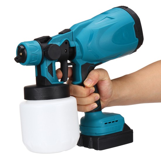 800mL Red/Blue Suction Type Cordless Paint Sprayer Electric Paint Woodworking Spray Gun