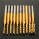 DB-M13 10pcs 0.8mm-3mm Carbide End Mill Engraving Bits For CNC Rotary Burrs