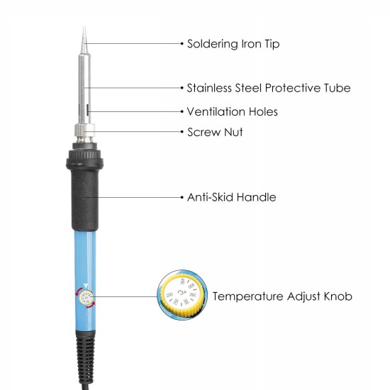 EU Plug 220V 60W Electric Solder Iron Pen Set