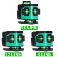 Laser Level 16 Lines 4D Self-Leveling 360 Horizontal And Vertical Cross Super Powerful Green Laser Beam Line Laser Level