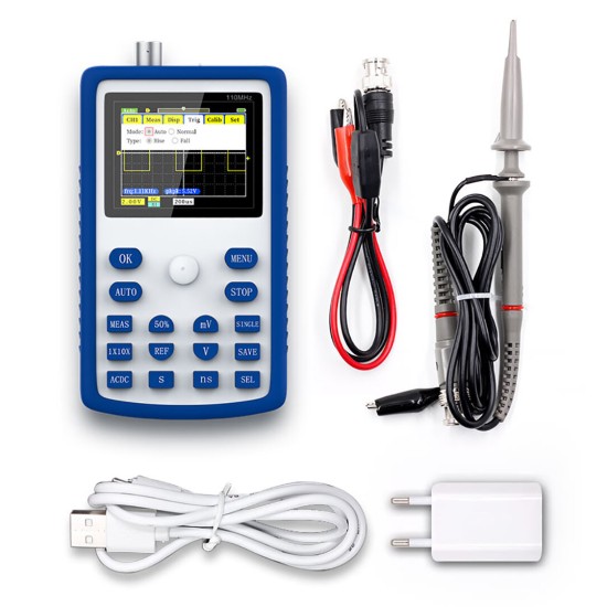 Professional Digital Oscilloscope 500MS/s Sampling Rate 110MHz Analog Bandwidth Support Waveform Storage