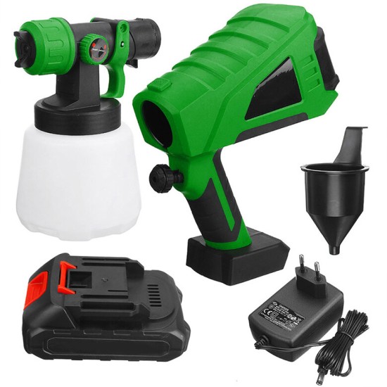 Green 1000ml Wide Pressure European Standard 5 Battery Lithium Battery Sprayer Paint Machine