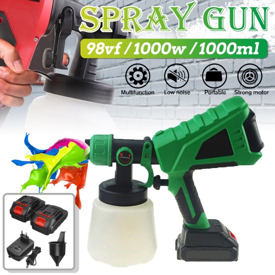 Green 1000ml Wide Pressure European Standard 5 Battery Lithium Battery Sprayer Paint Machine