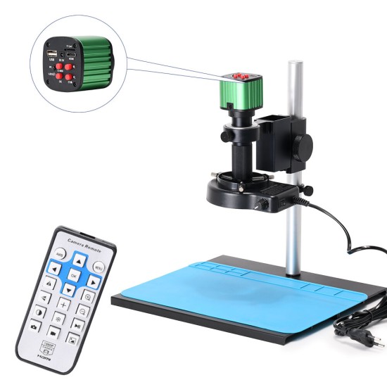 24MP 1080P 60F/S HDMI Video Camera Digital Microscope Set 150X C-mount Lens 56 LED Light Phone Soldering Tools