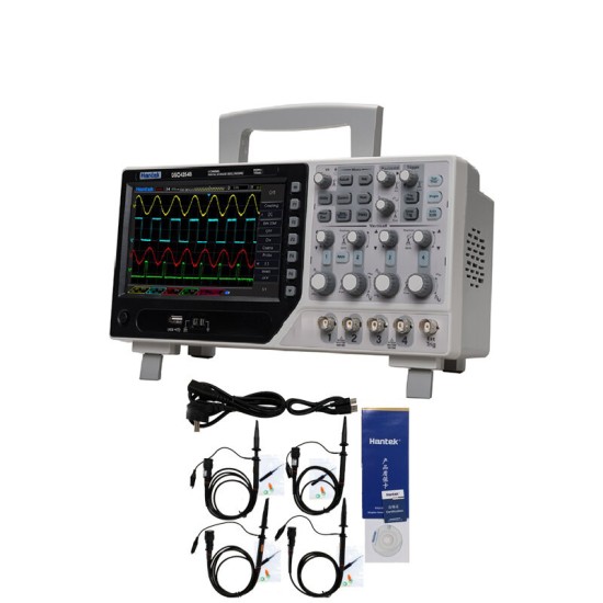 DSO4254B 250MHz Digital Storage Oscilloscope 4 Channels 1GS/s Sample Rate Portable Oscilloscope EU Plug