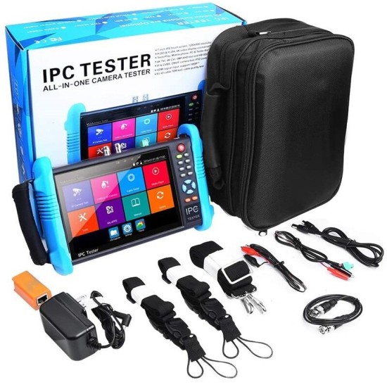 IPC9800Plus+ 7 Inch IP CCTV Tester Monitor Analog CVBS Camera Tester H.265 4K Video Testing Support ONVIF WIFI POE 12V Output