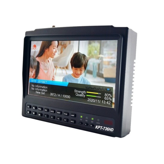 KPT-736HD MPEG-4 DVB-S2+HEVC H2.65 4K Satellite Finder Full HD Digital Satellite TV Receiver Finder Meter