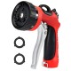 8 Patterns Hose Nozzle Heavy Duty Spray Nozzle High Pressure Laboring-Saving and Easy Storage