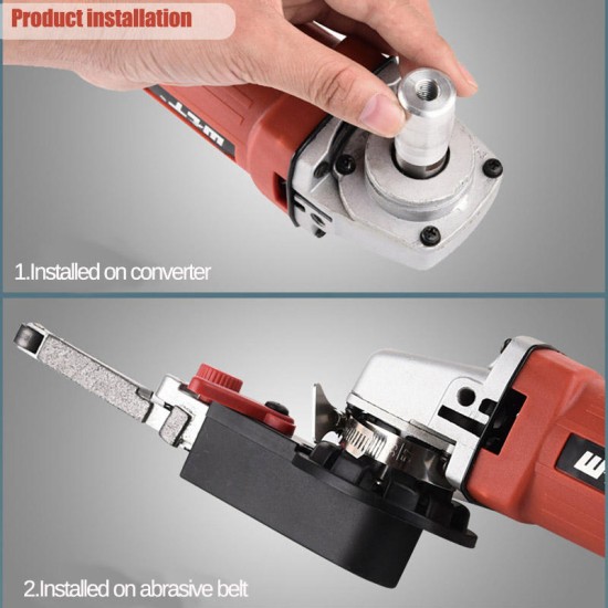 MOD16 Sander Sanding Belt Adapter For Electric Angle Grinder Abrasive Belt Cutting Grinding