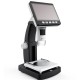 G710 1000X 4.3inch HD 1080P Portable Desktop LCD Digital Microscope 2048*1536 Resolution Object Stage Height Adjustable 10 Languages 8 Adjustable LED