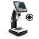 G710 1000X 4.3inch HD 1080P Portable Desktop LCD Digital Microscope 2048*1536 Resolution Object Stage Height Adjustable 10 Languages 8 Adjustable LED