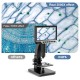 MT315 2000X Dual Lens Digital Microscope 7inch HD IPS Large Screen Multiple Lens for Circuit/Cells Observation Up&Down Light Source Support Computer