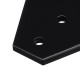 Black 5 Holes Aluminum Profile Corner Bracket 90 Degree L Type Outside Tee Joint Plate for 20mm 2020 Aluminum Profile