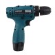 Multifunctional Electric Drill 21+1 Torque Screwdriver 12V Rechargeable Dual Speed Power Tools W/ 2pcs Battery