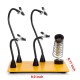 Magnetic Base Soldering Welding Third Hand PCB Holder with 3X LED Illuminated Magnifier Lamp Welding Tool Kit