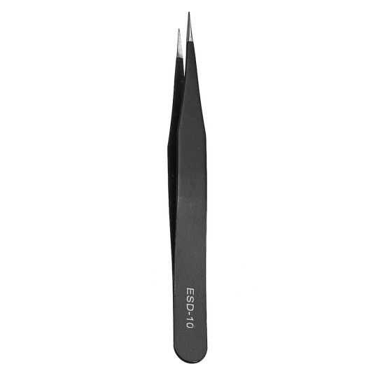 Stainless Steel Anti-static Curved Straight Tip Forceps Precision Soldering Tweezer Electronic ESD Tweezers Tool ESD-10/11/12/13/14/15