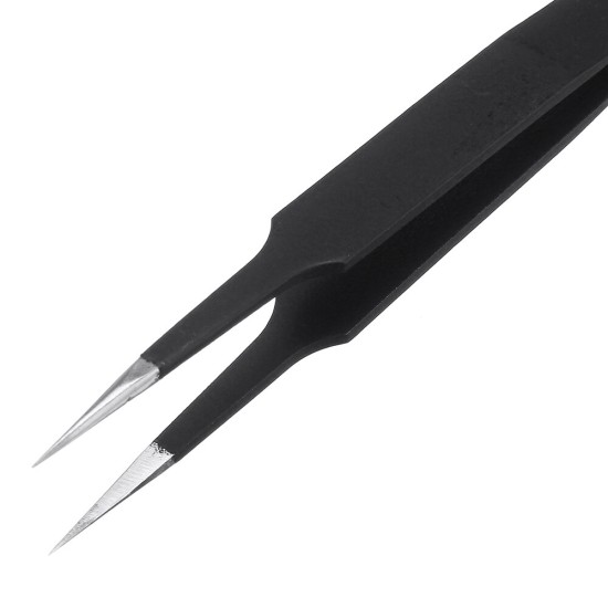 Stainless Steel Anti-static Curved Straight Tip Forceps Precision Soldering Tweezer Electronic ESD Tweezers Tool ESD-10/11/12/13/14/15