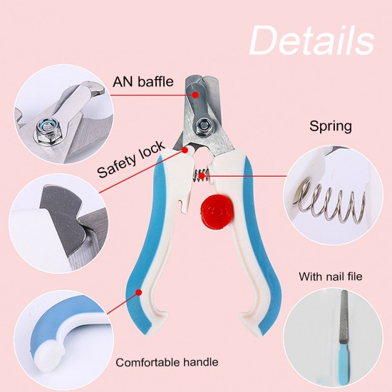Pet Dog Cat Claw Nail File Scissors Toe Clipper Cutter Trimmer Stainless Steel Cutter Tool