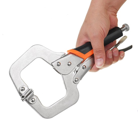 Plastic Pocket Hole Jig Set Woodworking Tools Welding C Clamp Locking Plier Tenon Locator
