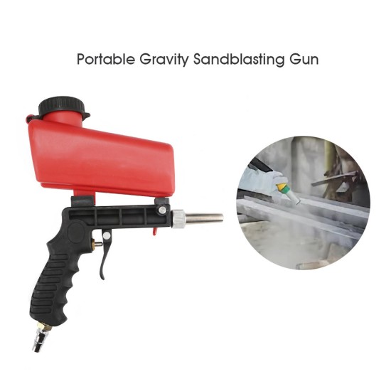 Portable Gravity Pneumatic Sandblaster Sprayer Tool Sandblasting Machine Removing Spot Rust