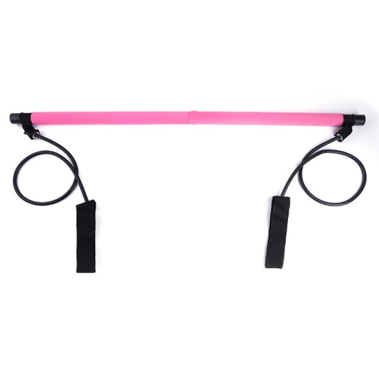 Portable Pilates Bar Exercise Resistance Bands Stick Fitness Yoga Gym Stick