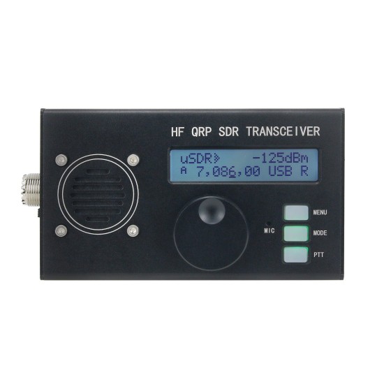 Portable uSDX 8 Band SDR All Mode Transceiver USB, LSB, CW, AM, FM HF SSB QRP Transceiver QCX-SSB with Battery