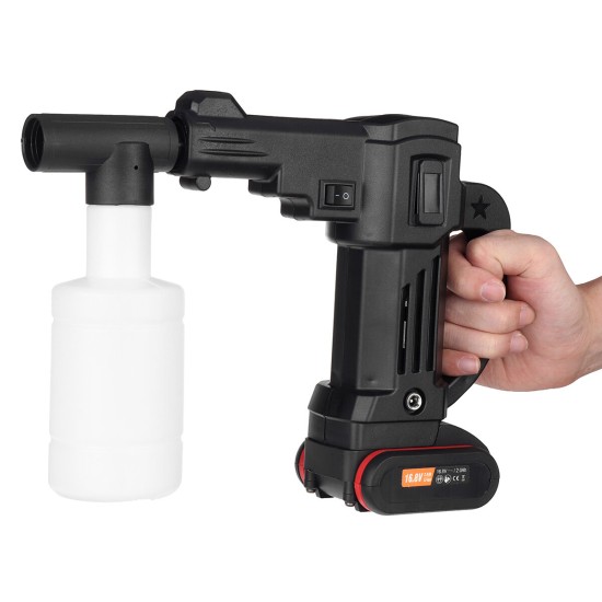 Rechargable High Pressure Car Washer Cleaning Wand Nozzle Spray Guns Flow Controls Tool W/ Filter Water Inlet