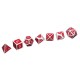 Red Antique Color Solid Metal Polyhedral Dices Role Playing RPG Gadget 7 Dice Set With Bag