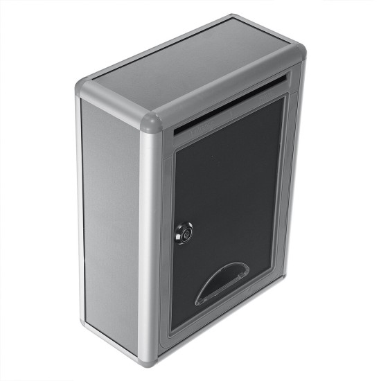 Retro Aluminum Mail Letter Post Storage Box Outdoor Lockable Mailbox Wall Mount Boxes