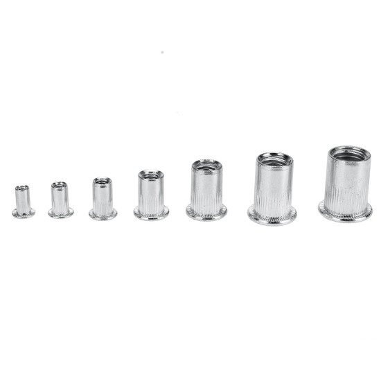 Rivet Nut Pistol Rivet Guun M3 M4 M5 M6 M8 M10 M12 Heavy Duty Manual Insert Nut Tool Manual Mandrel with 110pc Nut