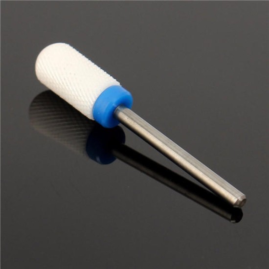 Round White Nails Drill Bits Electric Nail Grinding Machine Head Ceramic Mounted Point Polish Tool