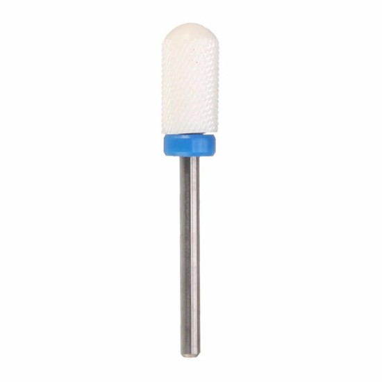 Round White Nails Drill Bits Electric Nail Grinding Machine Head Ceramic Mounted Point Polish Tool