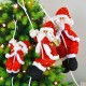 Santa Climbing On Rope Indoor Outdoor Christmas Tree Garden Decorations
