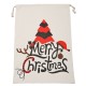 Santa Sack Canvas Bag Party Christmas Candy Bags Xmas Decorations for Kids Gift