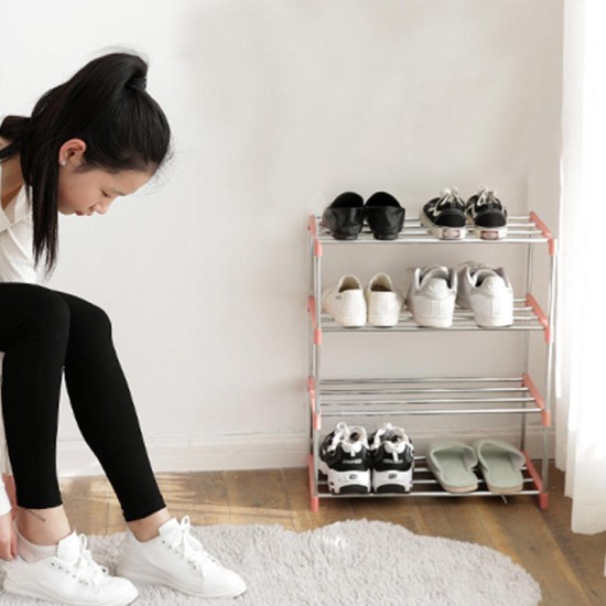 Stainless Steel Shoe Rack Multilayer Shoe Ark Dustproof Receive Shoe Shelf House Decorations