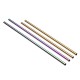 Stainless Steel Straw Set Long Metal Environment-Friendly Drinking Straws Kit With 2 Brushes Bag