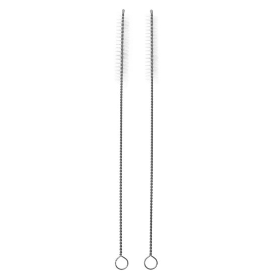 Stainless Steel Straw Set Long Metal Environment-Friendly Drinking Straws Kit With 2 Brushes Bag