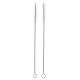 Stainless Steel Straw Set Long Metal Environment-Friendly Drinking Straws Kit With 2 Brushes Bag