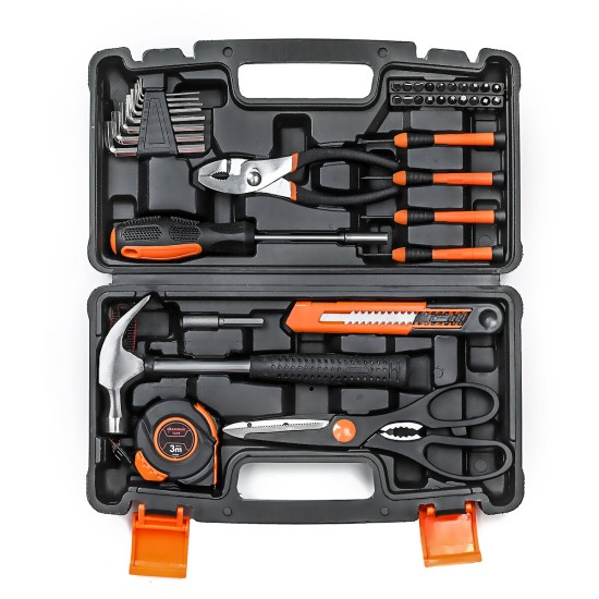 TS-CH4 39 Piece Socket Wrench Auto Repair Tool Mixed Tool Set Hand Tool Kit with Plastic Toolbox Storage Case