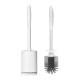 Toilet Brush And Holder Set Silicone & Antibacterial Bristles Bathroom Cleaning Brush Tool